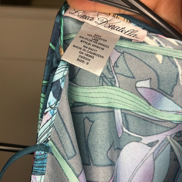 Linea Donatella Blue Floral Chemise - Picture 6 of 7